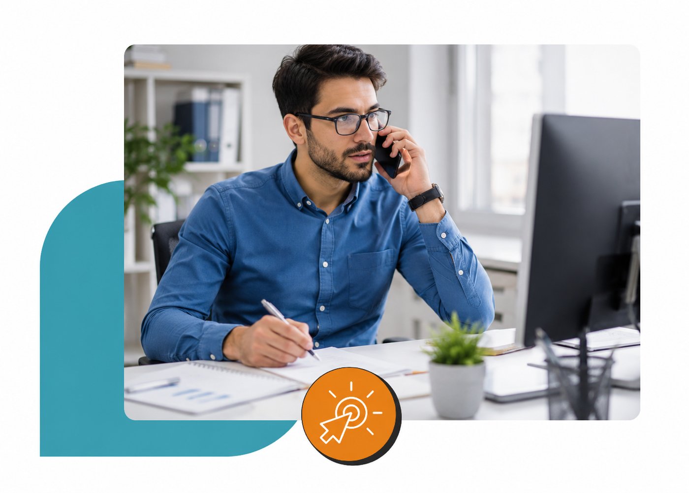 Law firm PPC manager handling client calls from paid search campaigns