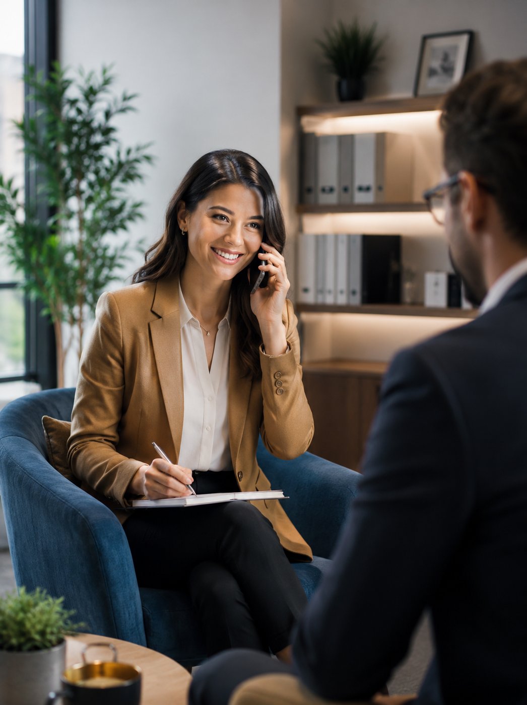 Law firm client speaking with an attorney generated through a PPC campaign